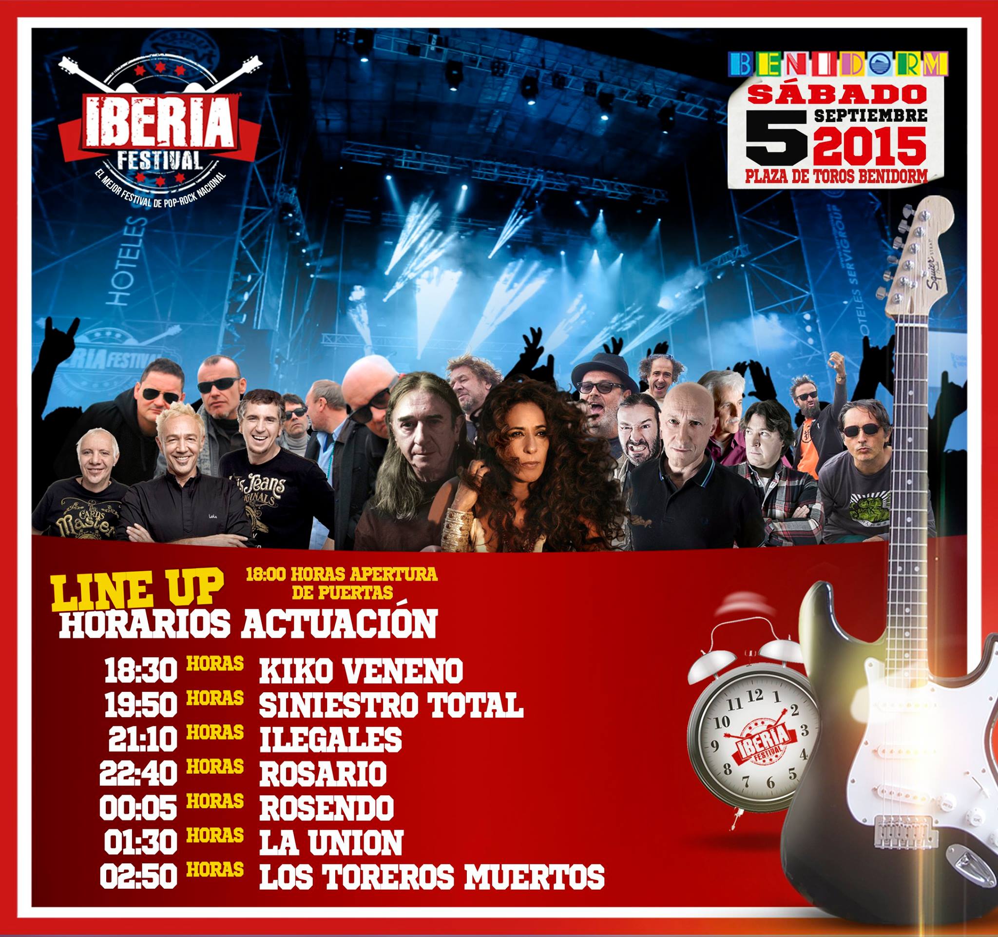 Horarios de actuación!